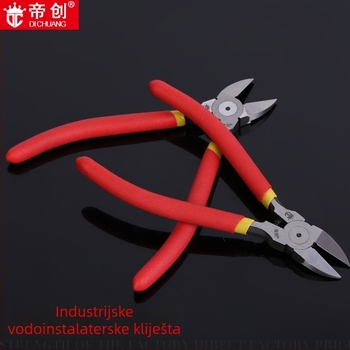 Klešta od legiranog čelika, dužine 6 inča, s plastičnom ručkom, za električare, dijagonalno rezanje
