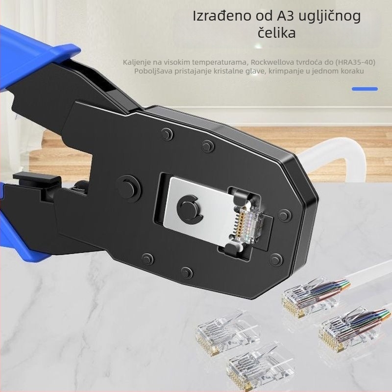 Višenamjenska kliješta za mrežne kablove: rezanje kablova, skidanje izolacije optičkih vlakana i krimpanje za instalacije širokopojasne mreže