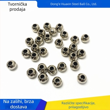 Kugla od nehrđajućeg čelika 304/316 s probojenim otvorom, Ø10 mm i Ø12,7 mm, za umjetnost i nakit