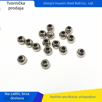 Kugla od nehrđajućeg čelika 304/316 s probojenim otvorom, Ø10 mm i Ø12,7 mm, za umjetnost i nakit