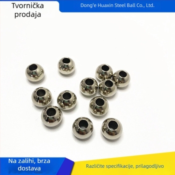 Kugla od nehrđajućeg čelika 304/316 s probojenim otvorom, Ø10 mm i Ø12,7 mm, za umjetnost i nakit