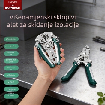 Višenamjenski alat za skidanje izolacije žica za električare — kliješta za skidanje izolacije, razdvajanje i rezanje žica