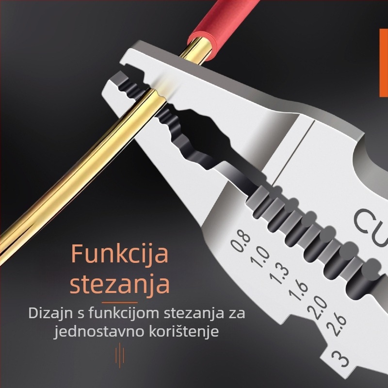 Zhongli Hardware 9-inčne višenamjerne industrijske kliješta za skidanje izolacije žica, nehrđajući čelik