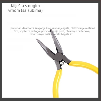 Klešta s oštrim vrhom, 5 inča, s oprugom – za izradu nakita, DIY alati
