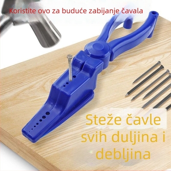 Ručni alat za postavljanje čavala s klamom za fiksiranje i zaštitom ruke – višenamjenski alat za fiksiranje