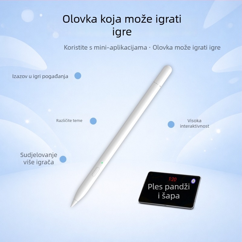 Apple Pencil 3. generacije kapacitivna olovka za iPad s magnetskim pričvršćivanjem, Bluetooth, ugrađene edukativne interaktivne igre