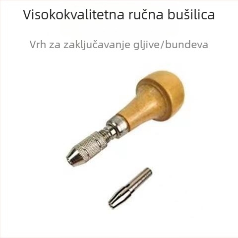 Drveni DIY nož za drvorezbu gljiva s dvostrukom ručkom, drveni držač za pilnik, držač za brušenje bušilice, zlatarski alati