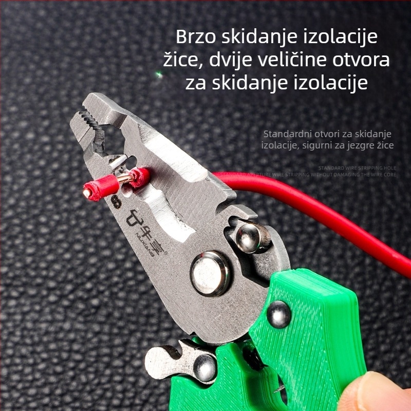 Višenamjenske mini klešta za skidanje izolacije žica s zaključavanjem, visoka tvrdoća, kompaktno i prijenosno