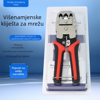 Klešta za mrežni kabel 3-u-1: uklanjanje izolacije, rezanje i krimpiranje (4/6/8P)