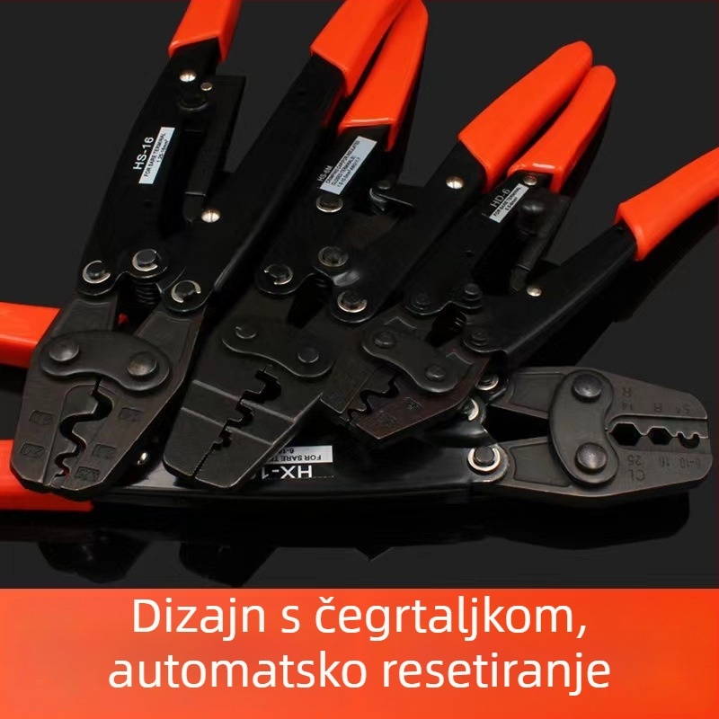 Kimuzi klešta za krimpanje terminala i žice, s mehanizmom s ratchetom, alat za električare