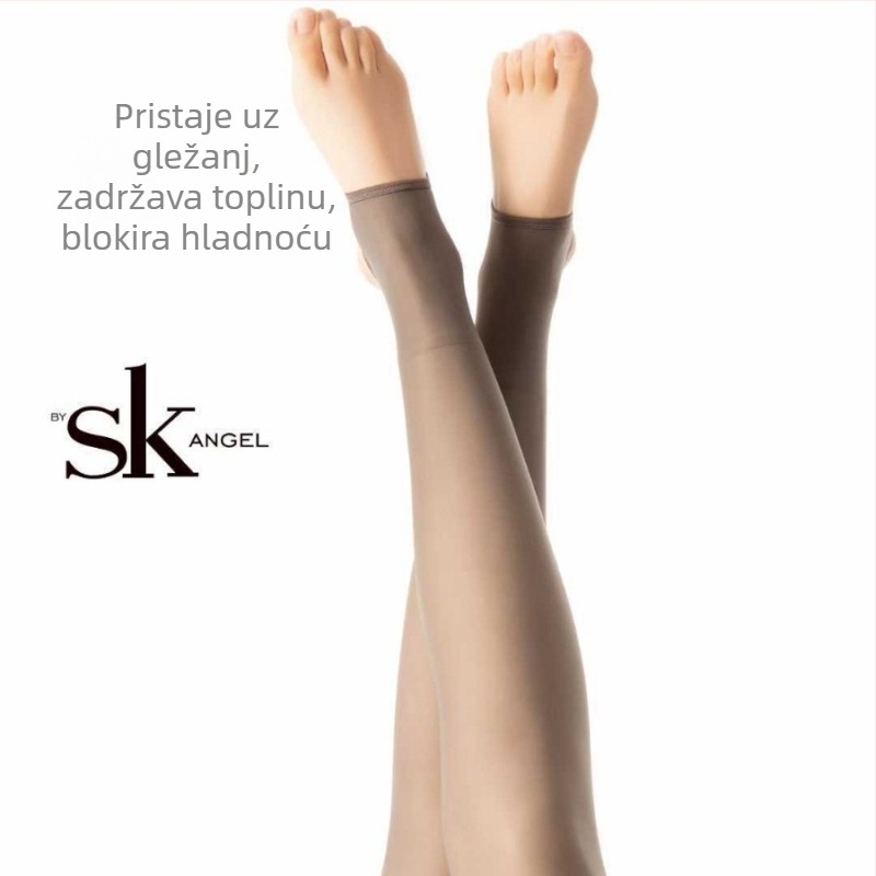 SK7321 Crne prozirne hulahinke s fleec podstavom, 200 g, toplo za jesen-zimu, nježne završetke, s nogavicama