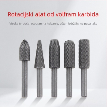 Set rotirajućih pilnika za drvo (5 kom.) – za drvo i mekani metal, uklanjanje hrđe, poliranje, uklanjanje oštrih ivica i proširenje rupa