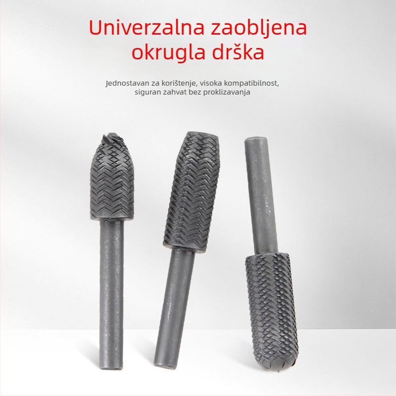 Set rotirajućih pilnika za drvo (5 kom.) – za drvo i mekani metal, uklanjanje hrđe, poliranje, uklanjanje oštrih ivica i proširenje rupa