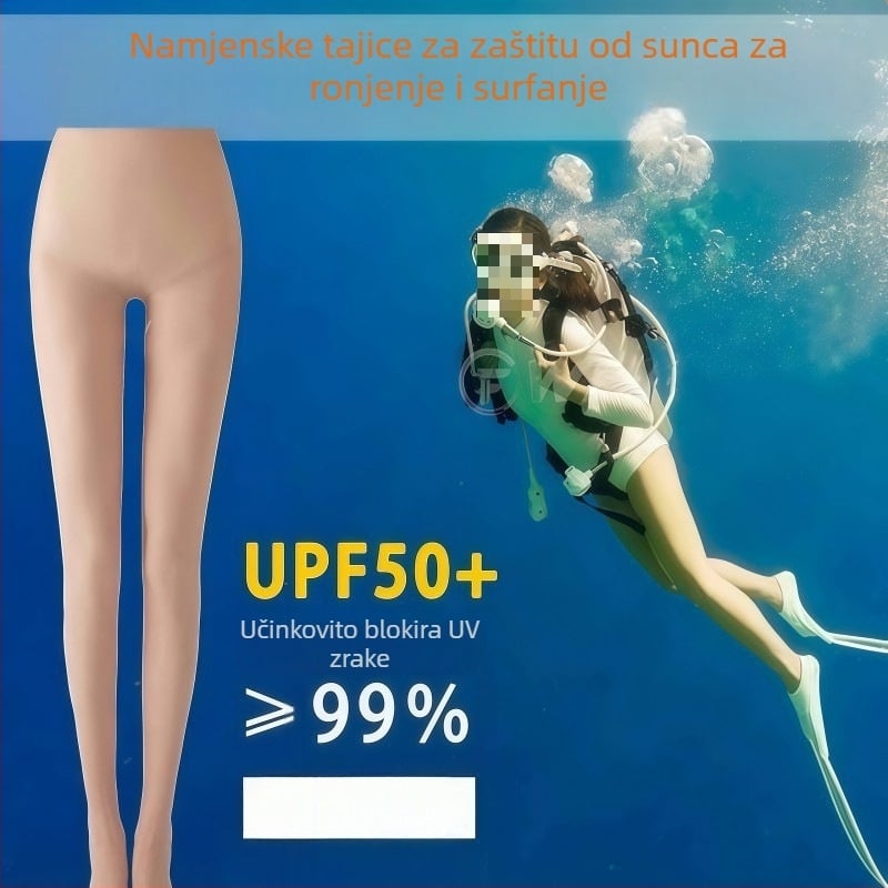 Ženski UV zaštitni set za ronjenje: wetsuit, UPF bikini donji dio, UV zaštitne čarape, protuklizne ronilačke čarape za surfanje