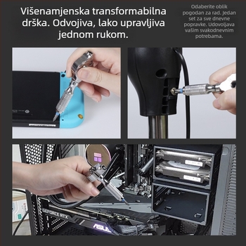 Višenamjenski set odvijača s magnetnim bitovima od S2 čelika, prenosni kućni alat za popravke, 39 komada