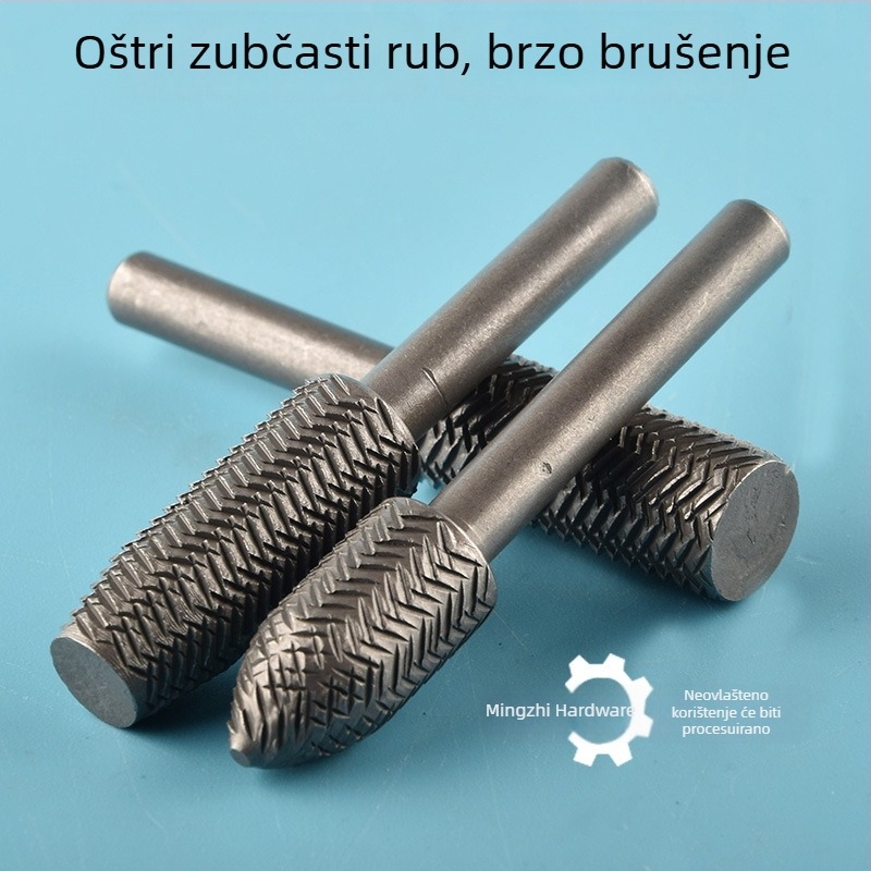 Set rotirajućih glava za drvo: glava za okretno brušenje drveta, drljač za kanale, glava za brušenje čajne daske, nož za rezbarenje korijena, skup alata za bušilicu