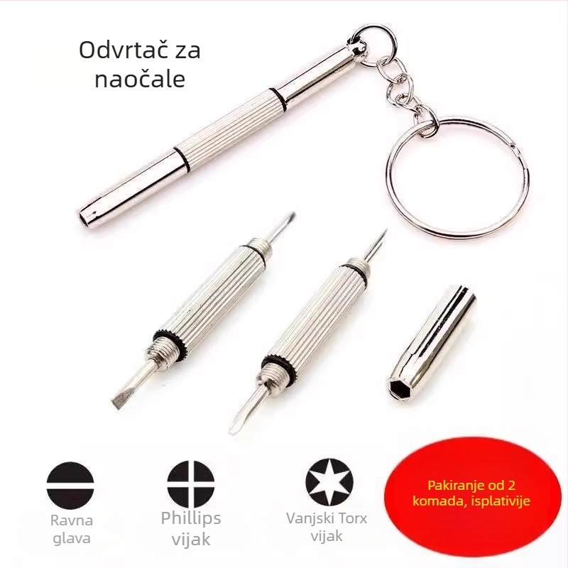 Mala odvijač za popravak nosnih jastučića naočala i univerzalni alat za podešavanje satova