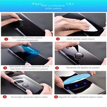 Kaljeno staklo za zaštitu zaslona za Honor MagicV5 i MagicV3, HD UV premaz, puna zaštita zaslona, anti-prstni otisci, zaštita od prašine, otpornost na pad