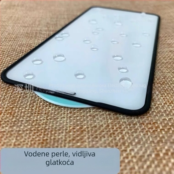 Za iPhone 17 zaštitni film od kaljenog stakla s rubom od tekućeg silikona i zračnim jastučićem, otporan na udarce i eksplozije