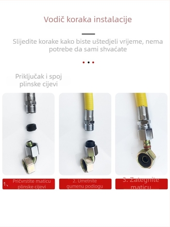 Univerzalni spoj za plinski štednjak s unutarnjim navojem 1/2" okretni kolenasti spoj