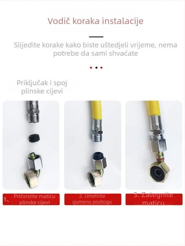 Univerzalni spoj za plinski štednjak s unutarnjim navojem 1/2" okretni kolenasti spoj