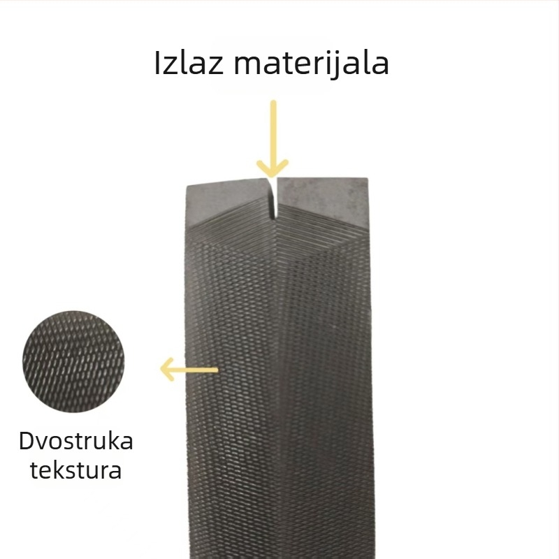 Dijamantni fajl od visokougljičnog čelika, ručni, romboidnog presjeka, trokutasti za drvene obrade, fino zub, dvostruki uzorak, duljina 150 mm
