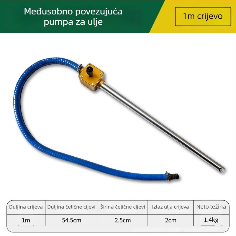 Puluoen Dvostruka pumpa za ulje za maziva, kompatibilna s električnim ključem i bušilicom