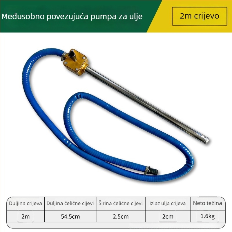 Puluoen Dvostruka pumpa za ulje za maziva, kompatibilna s električnim ključem i bušilicom