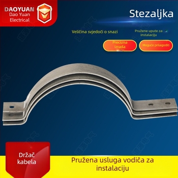 Držači za kabel od pločastog željeza, toplo pocinčani prsteni, prilagodljivi za napajanje, telekomunikacije i optičke kablove