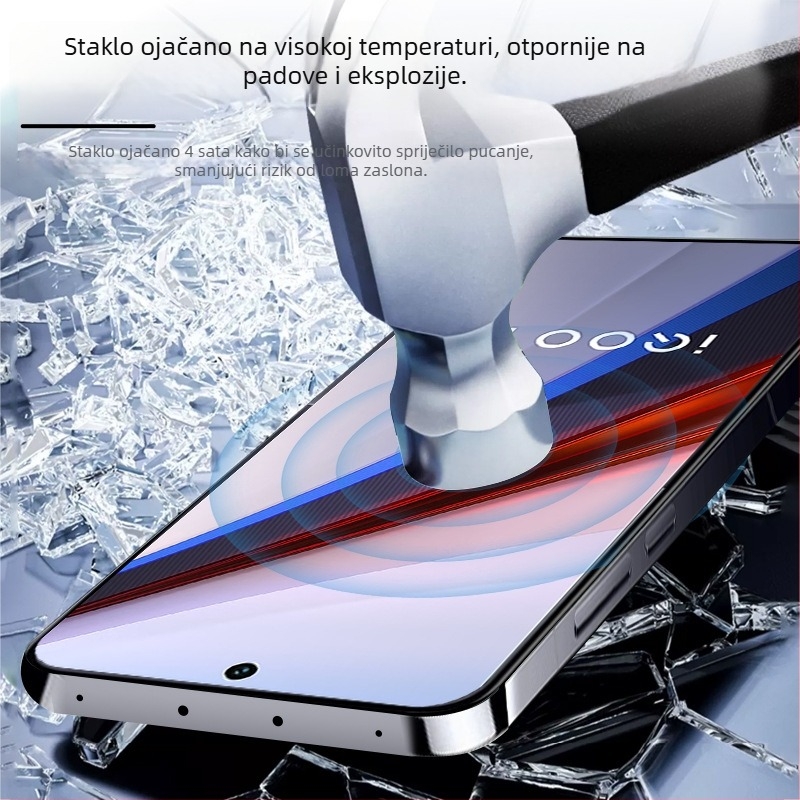 Zaštita zaslona od kaljenog stakla za IQOO 15 Ultra i IQOO Z11 Turbo uz kutiju za bezprašnjenu instalaciju