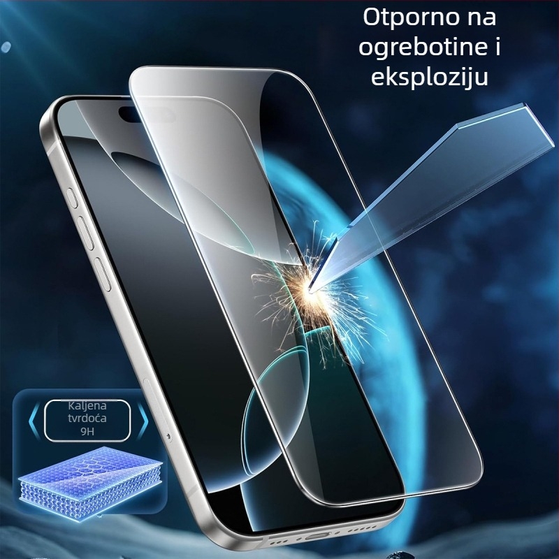 Zaštitno staklo zaslona za iPhone 17E, matirano kaljeno staklo, HD jasnoća, ravna rub, sitotisak