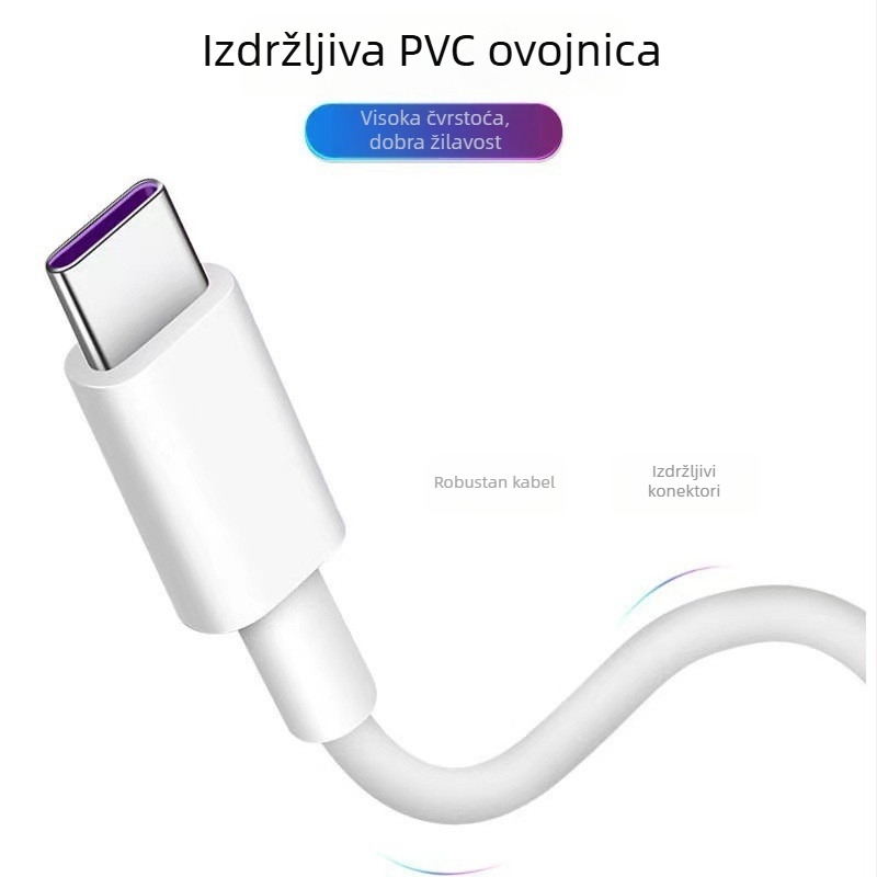 2A USB-C kabel za podatke s brzim punjenjem za Android uređaje, Type-C