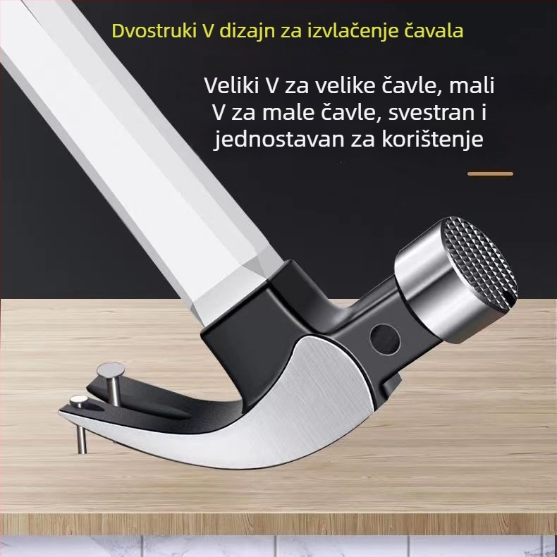 Čekić s kandžom i magnetskom glavom, visokougljični čelik, alat za vađenje čavlića, otporno na eksplozije