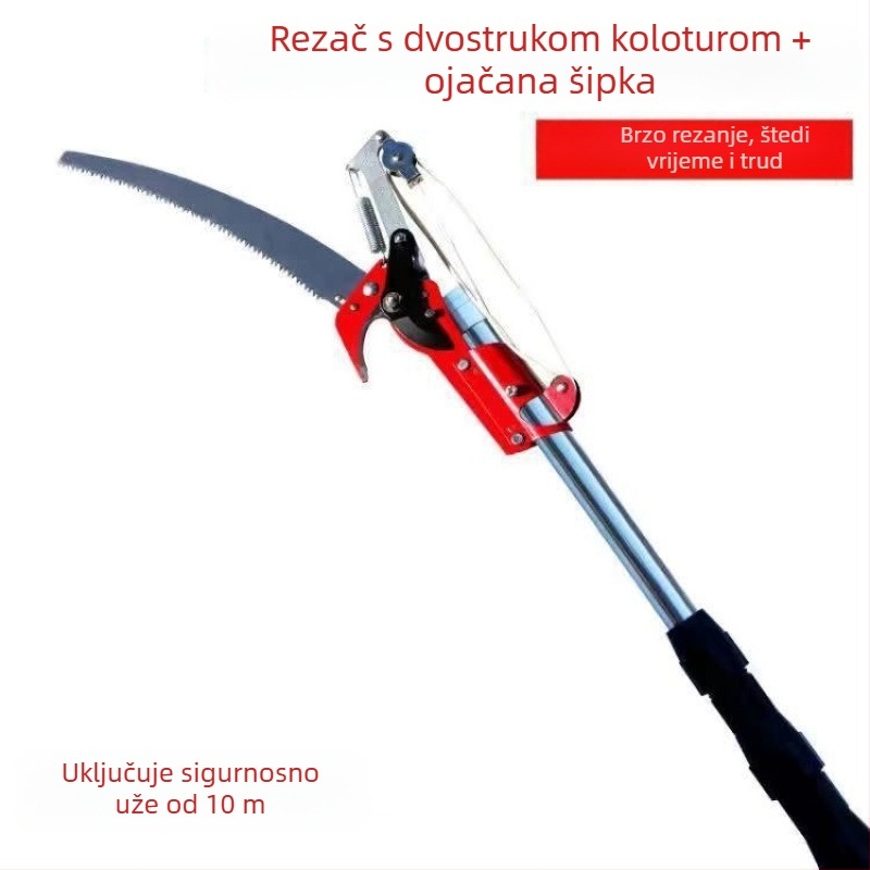 Teleskopske škare za visoke grane, rezanje debelih grana, vrtno podrezivanje