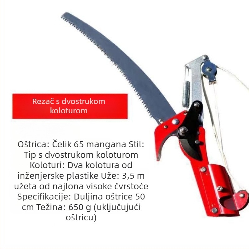 Teleskopske škare za visoke grane, rezanje debelih grana, vrtno podrezivanje