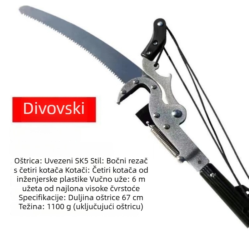 Teleskopske škare za visoke grane, rezanje debelih grana, vrtno podrezivanje