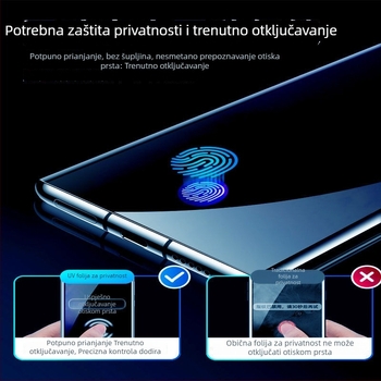 Privatnost zaslona za Huawei P60 Pro i P60 Art – kaljeno staklo, potpuno ljepilo, UV očvršivanje
