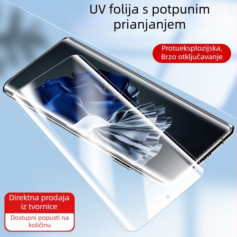 Privatnost zaslona za Huawei P60 Pro i P60 Art – kaljeno staklo, potpuno ljepilo, UV očvršivanje