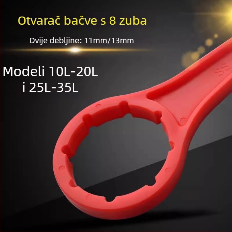 Plastični alat za otvaranje poklopca kemijskog bubnja, 25/30 L, za brtvljenje i stezanje poklopca