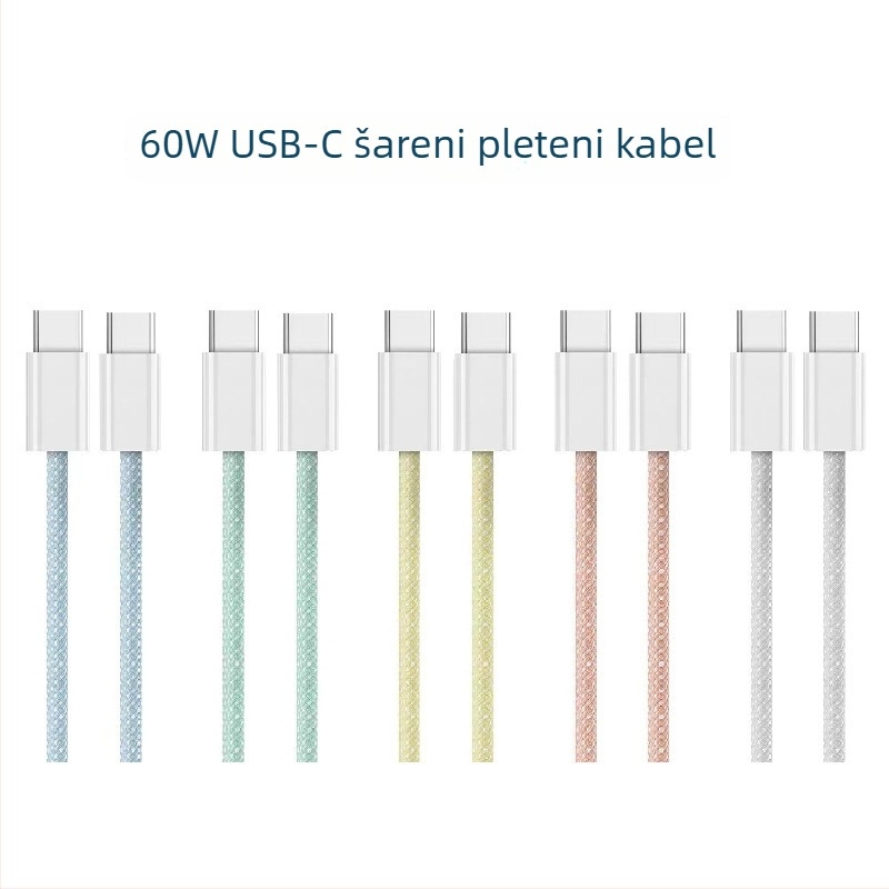 USB-C PD kabel za iPhone 15–17, brzo punjenje i prijenos podataka, duljina 1–2 m