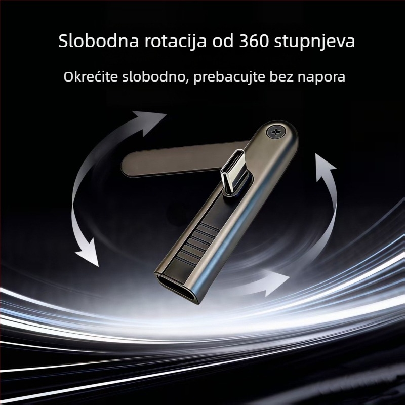 Držalo za telefon s adapterom za podatkovni kabel i Type-C, 240W brzo punjenje, za Apple i Huawei uređaje