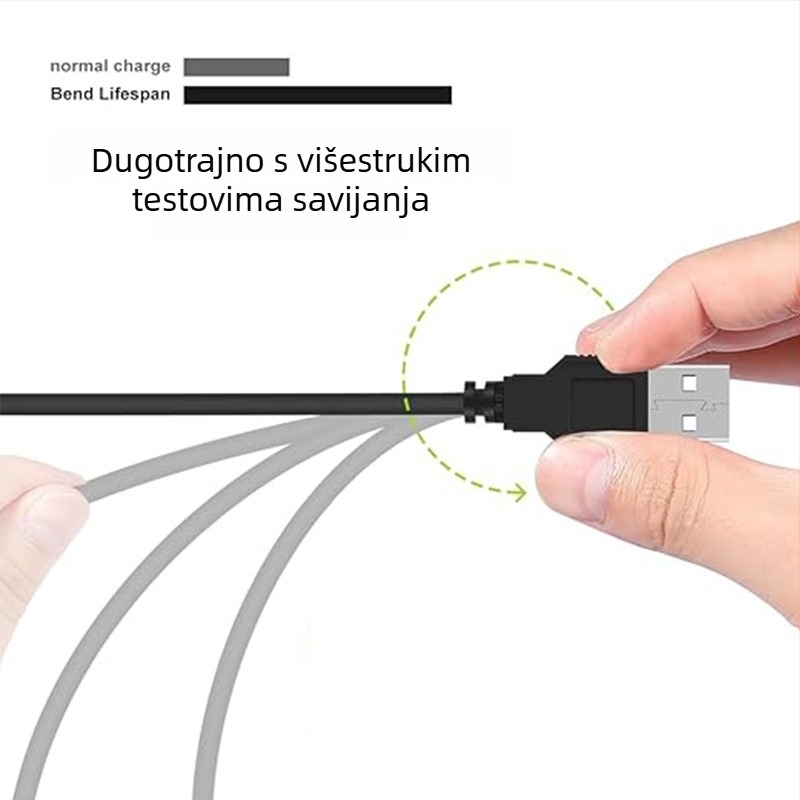 Set DC konektora za prijenosna računala, 5 zamjenjivih vrhova, 5.5×2.1 mm, USB adapter