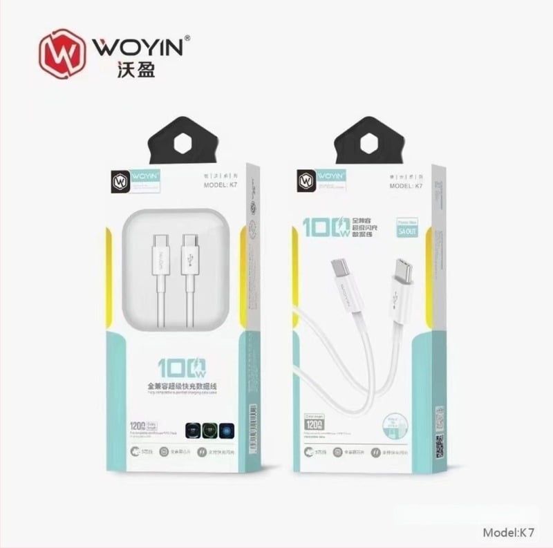 Win dvostrani Type-C kabel za brzo punjenje i prijenos podataka za Apple uređaje, debeli bakreni vodič, duljina 1 m