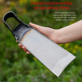 Kovana motika za poljoprivredu — tradicionalni alat za kopanje izdanaka bambusa, sadnju cvijeća i povrća, uklanjanje korova i obradu tla
