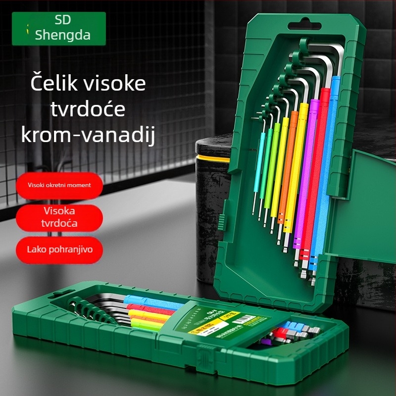 Shengda set šesterokutnih ključeva s automatskom kombinacijom – šesterokutni ključevi i alat za šesterokutne vijanje