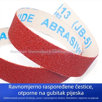 Set abrazivnih traka s izvlačnim kućištem, 25×6 mm, rola i trake od aluminijevog oksida za poliranje