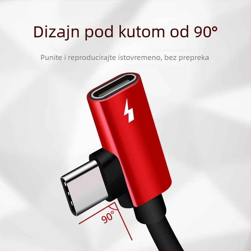 USB-C 2-u-1 audio i punjenje adapter za Apple uređaje, 3,5 mm priključak