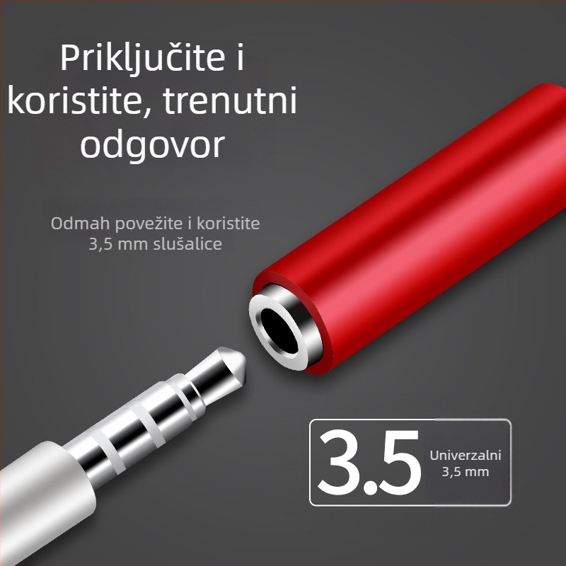 USB-C 2-u-1 audio i punjenje adapter za Apple uređaje, 3,5 mm priključak