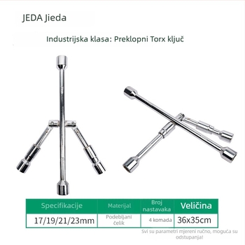 Jade sklopivi križni ključ za gume, teleskopni automobil ključ, prijenosni križni set utičnica