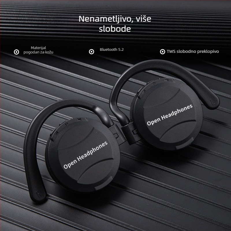 TWS Bluetooth slušalice s kukom za uho, patentirani privatni kalup, za outdoor planinarenje, niska latencija